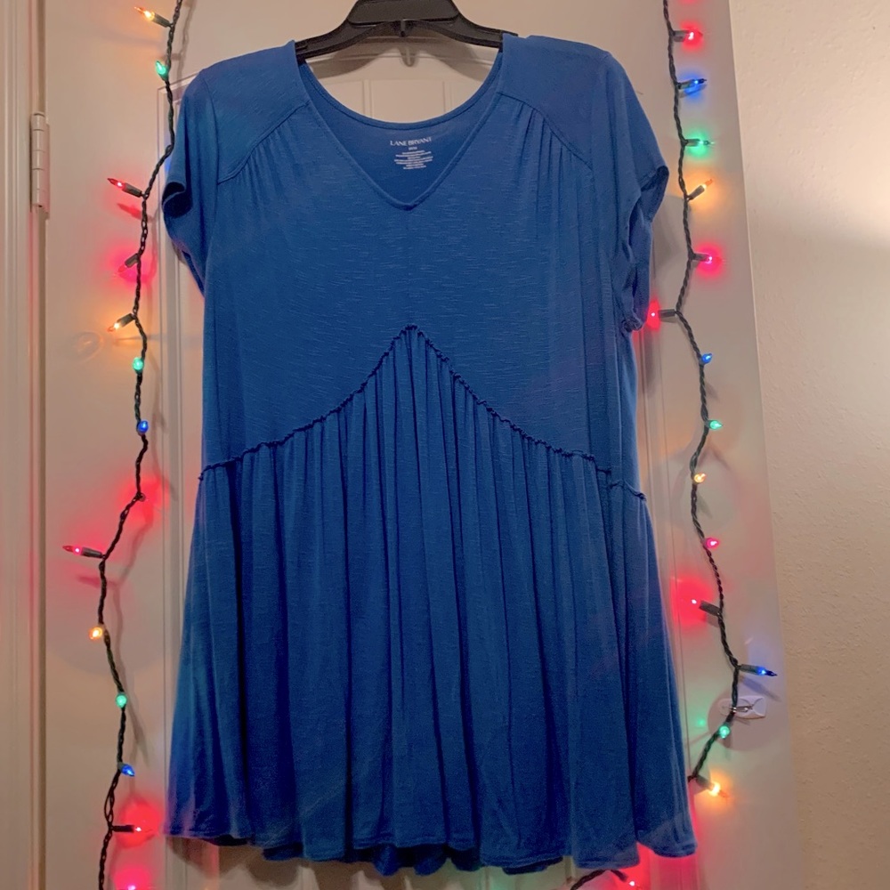 Blue Ruffle Top💘